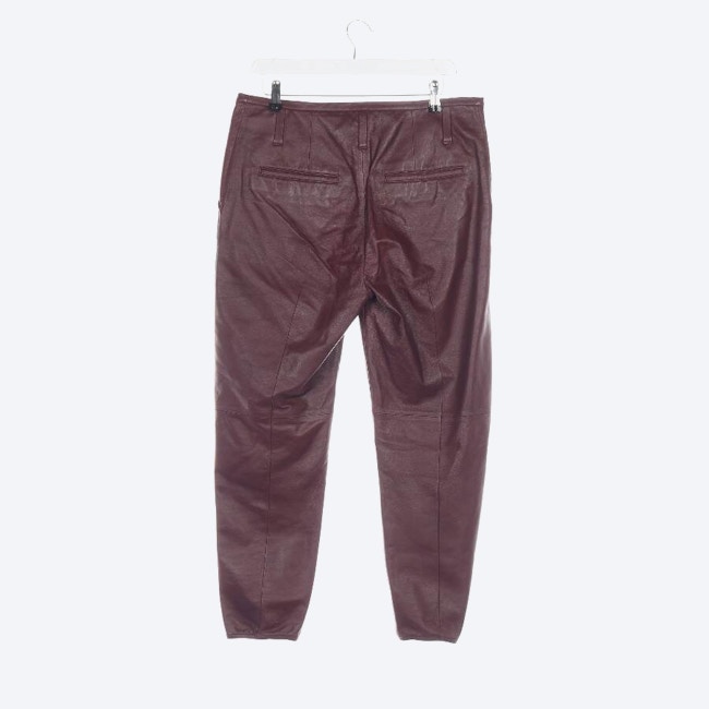 Image 2 of Leather Pants 36 Bordeaux in color Red | Vite EnVogue