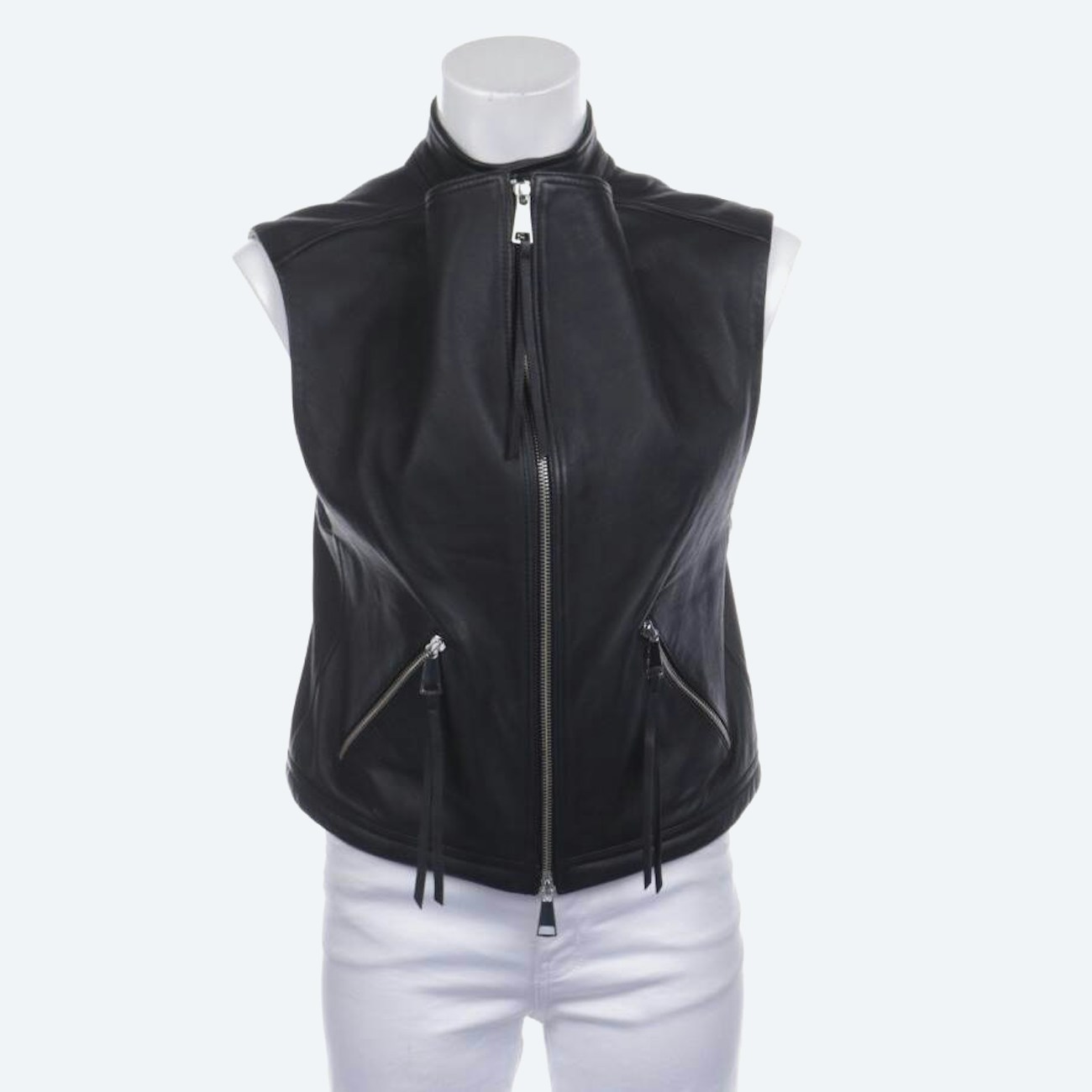 Image 1 of Leather Vest 36 Black in color Black | Vite EnVogue