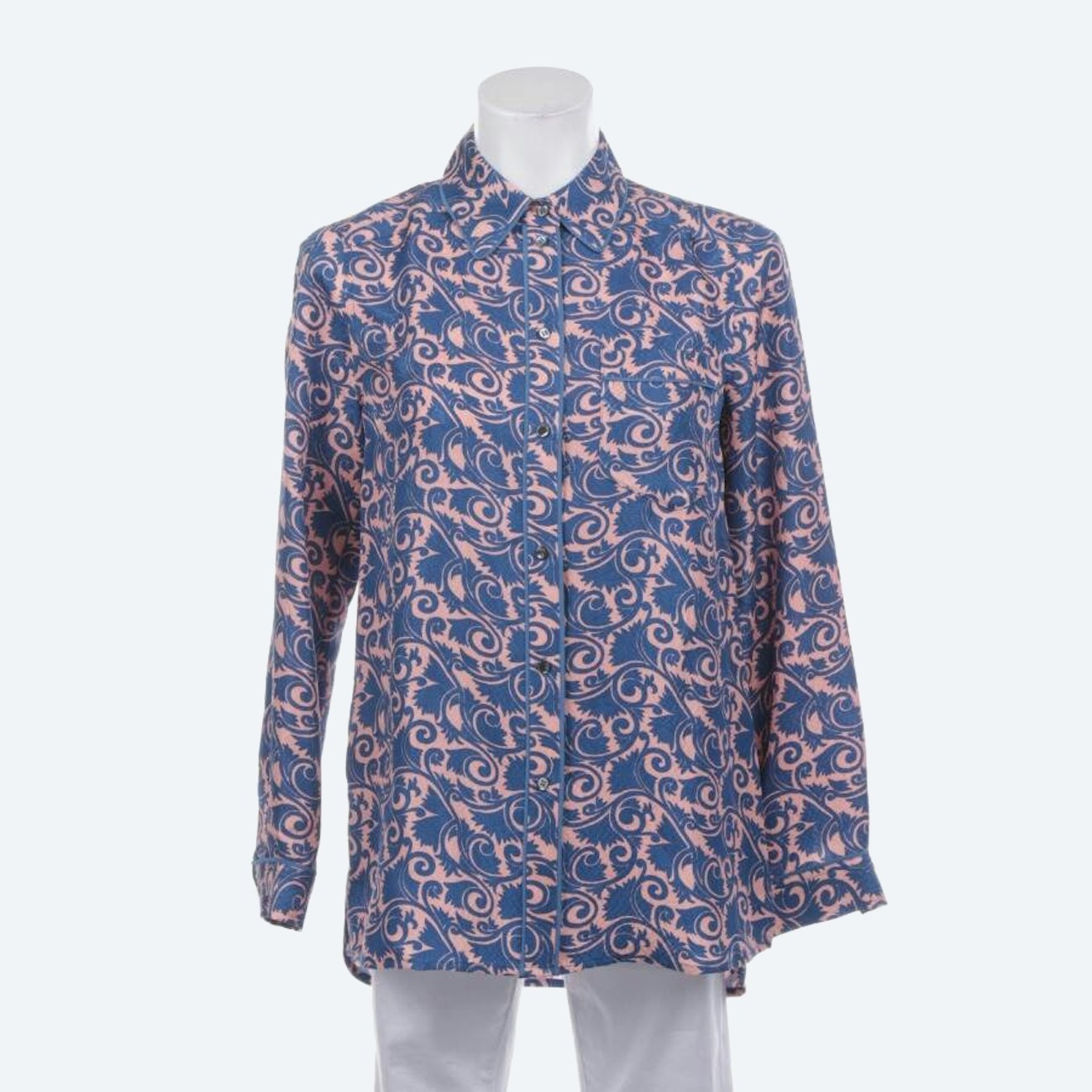 Image 1 of Silk Shirt 32 Blue in color Blue | Vite EnVogue