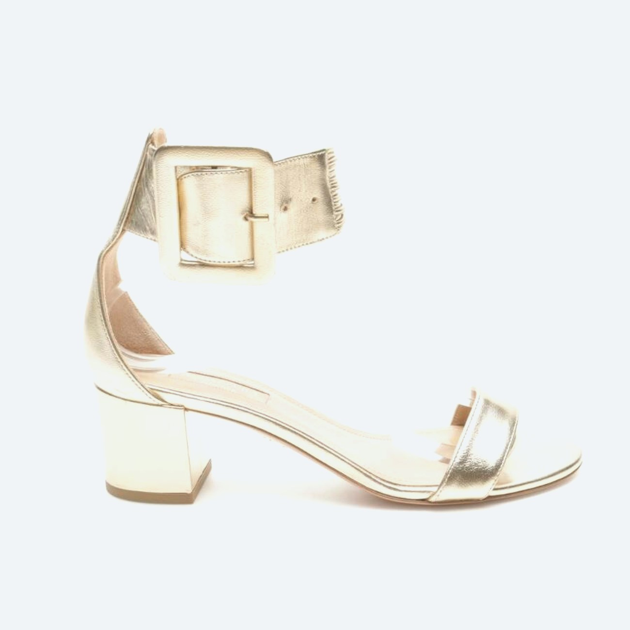Image 1 of Heeled Sandals EUR 37 Gold in color Metallic | Vite EnVogue