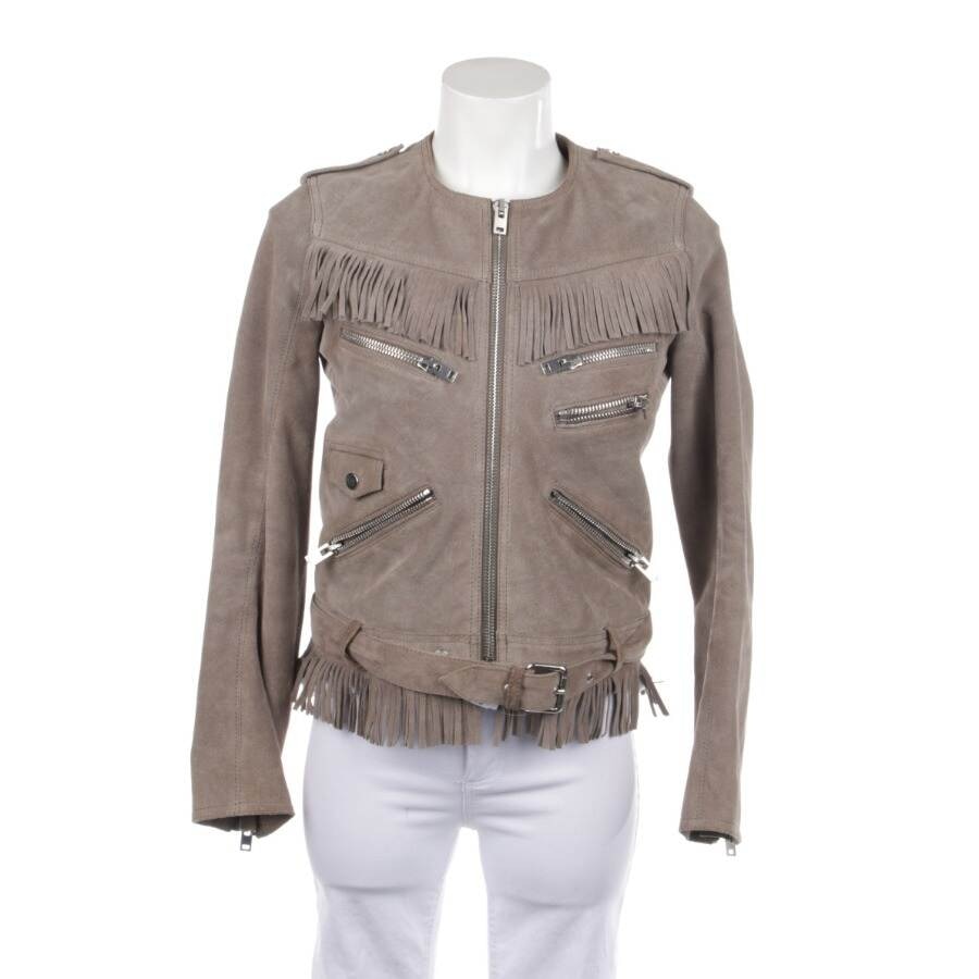 Image 1 of LeatherJacket S Light Gray in color Gray | Vite EnVogue