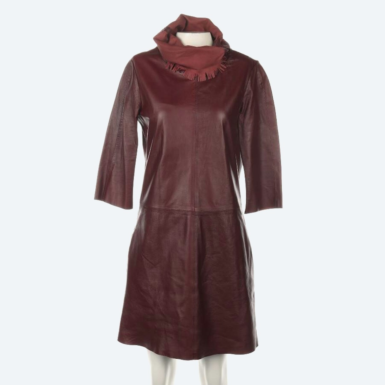 Image 1 of Leather Dress 36 Bordeaux in color Red | Vite EnVogue