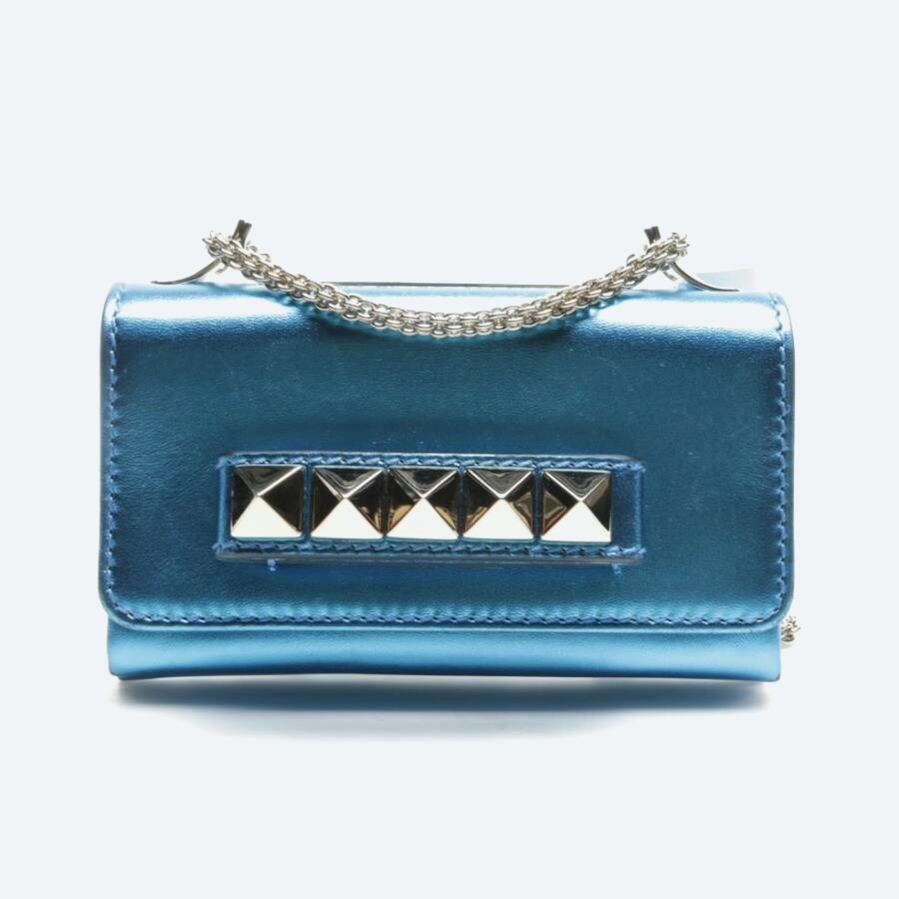 Image 1 of Rockstud Evening Bag Blue in color Blue | Vite EnVogue