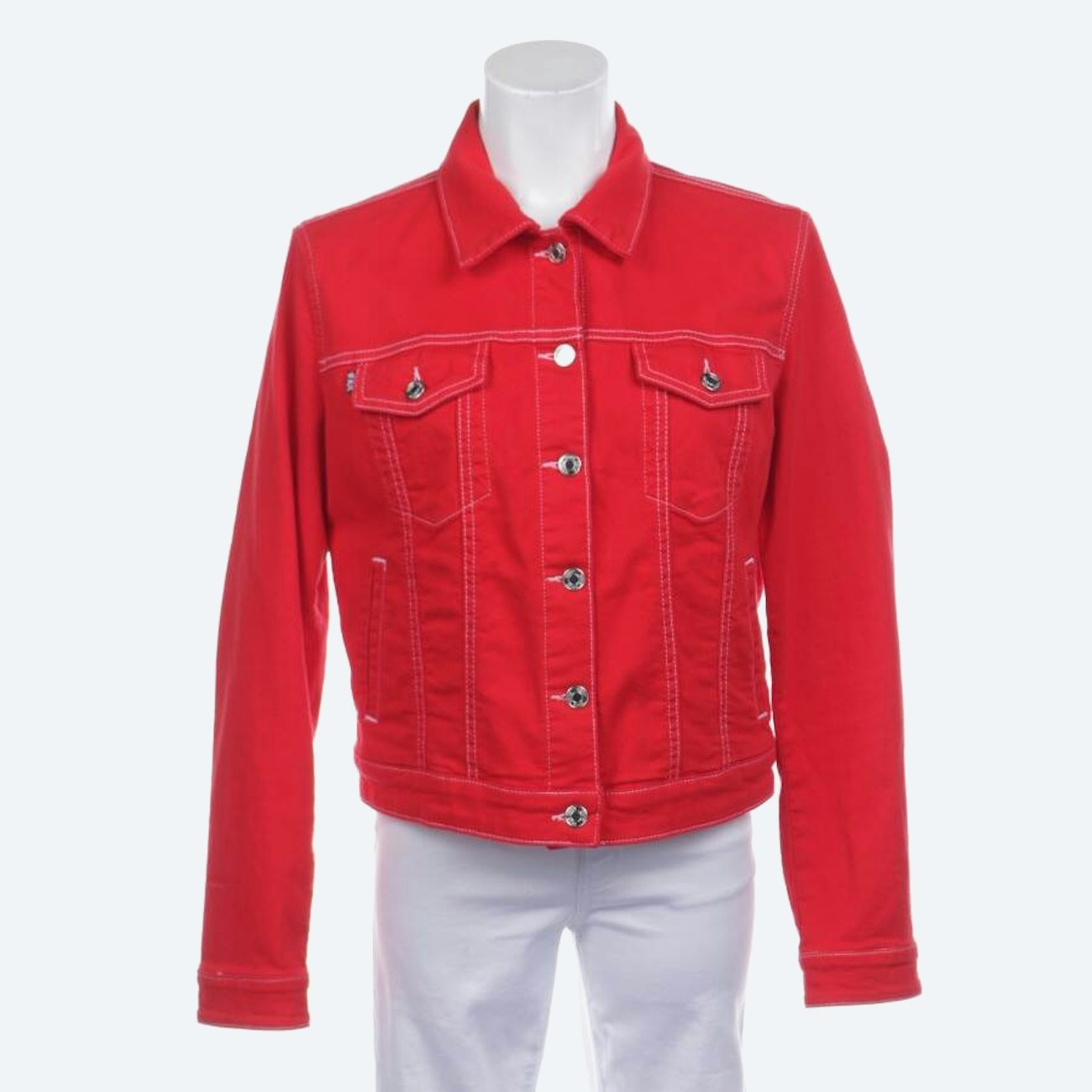 Image 1 of Jeans Jacket L Red in color Red | Vite EnVogue