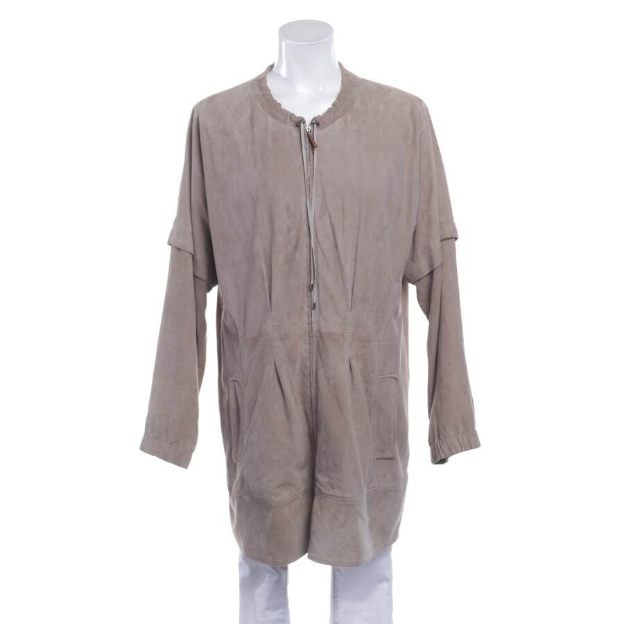 Image 1 of Leather Coat 2XL Beige in color White | Vite EnVogue