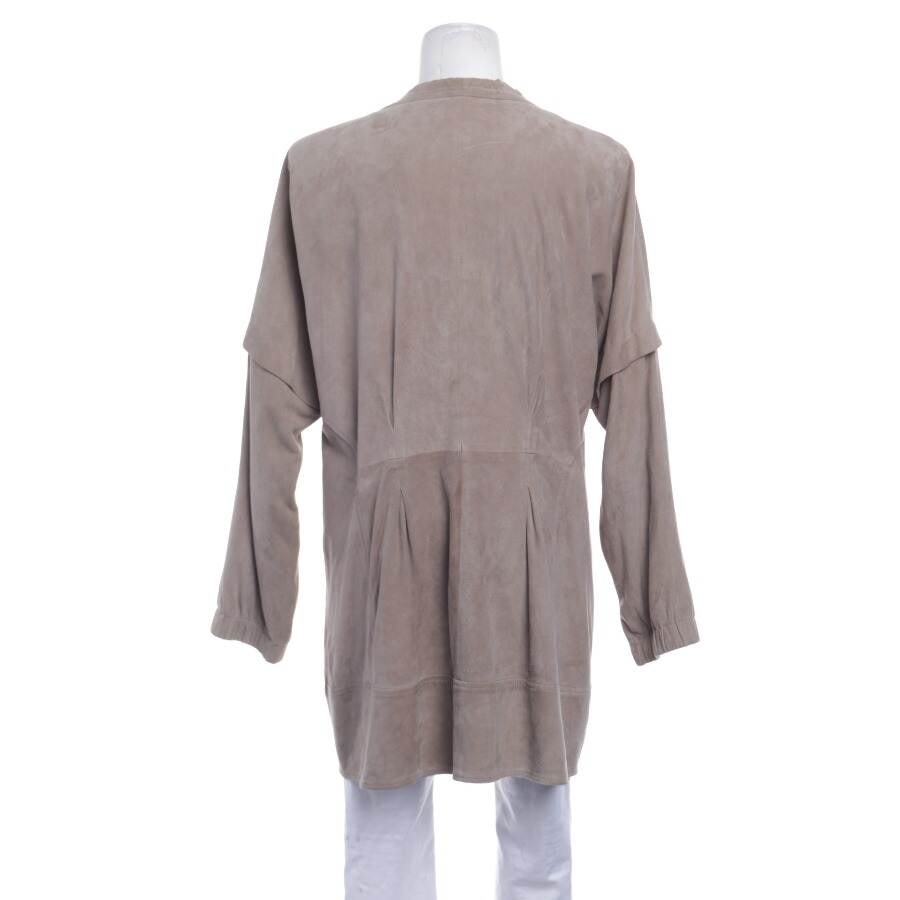 Image 2 of Leather Coat 2XL Beige in color White | Vite EnVogue