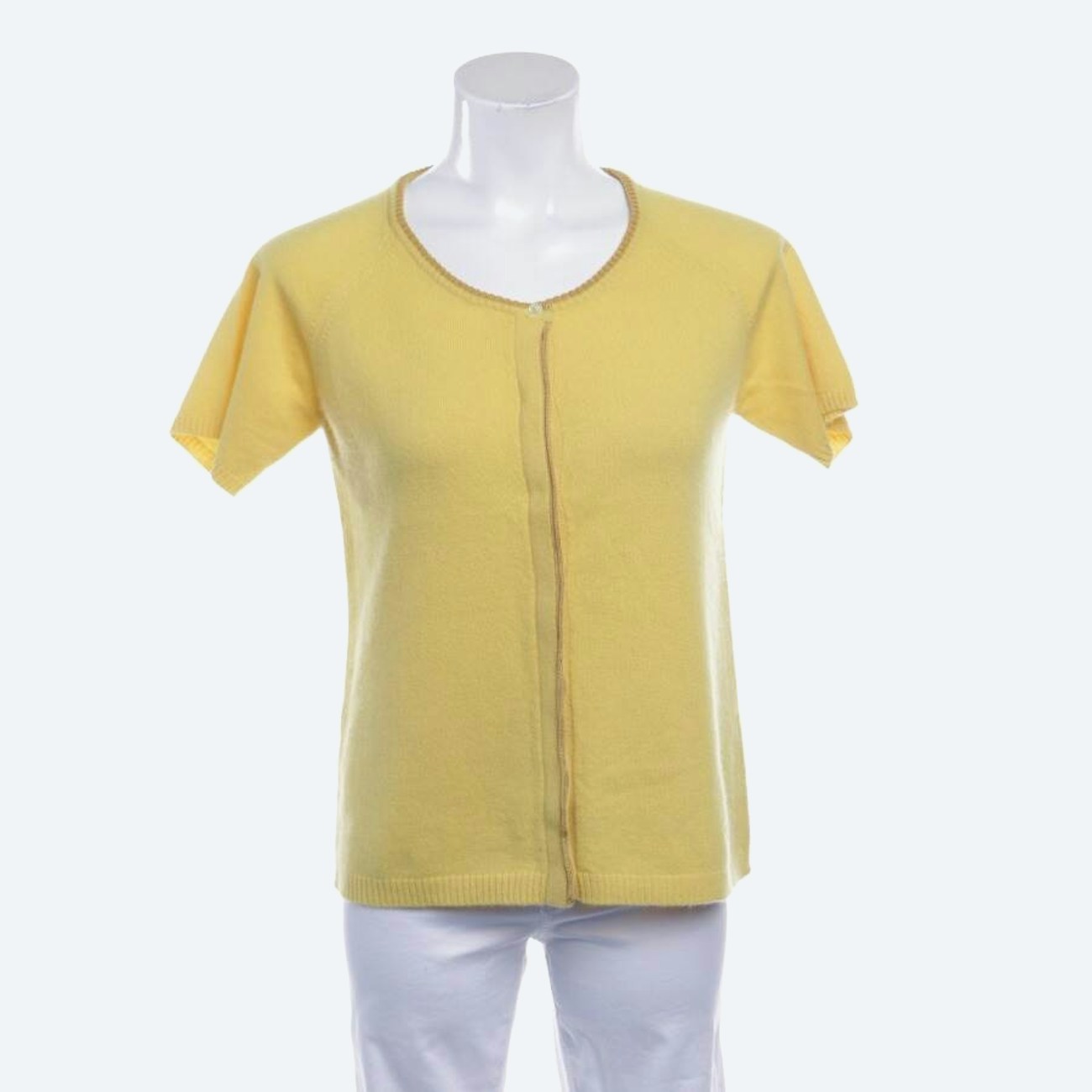 Image 1 of Cashmere Cardigan L Yellow in color Yellow | Vite EnVogue