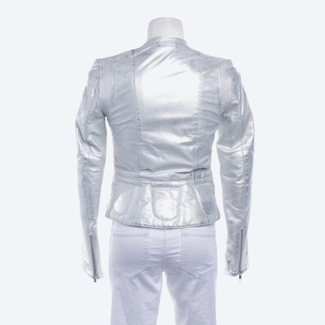 Image 2 of LeatherJacket XS Silver in color Metallic | Vite EnVogue