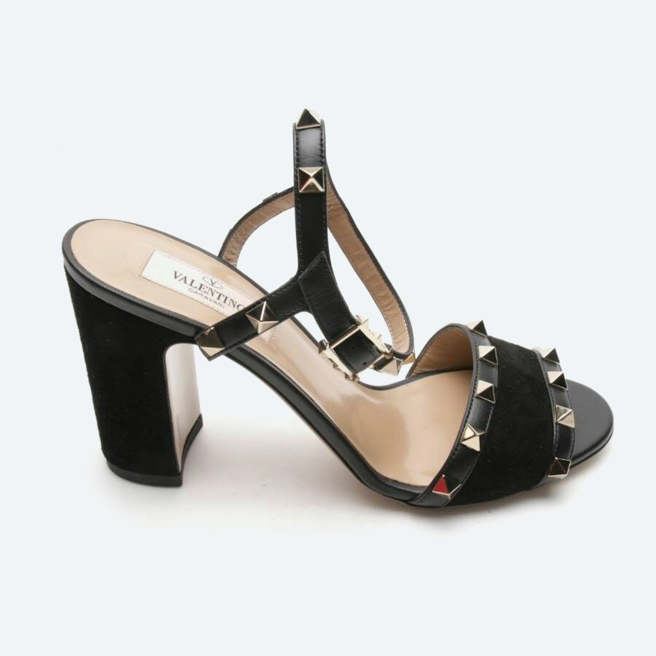 Image 1 of Rockstud Heeled Sandals EUR 36 Black in color Black | Vite EnVogue