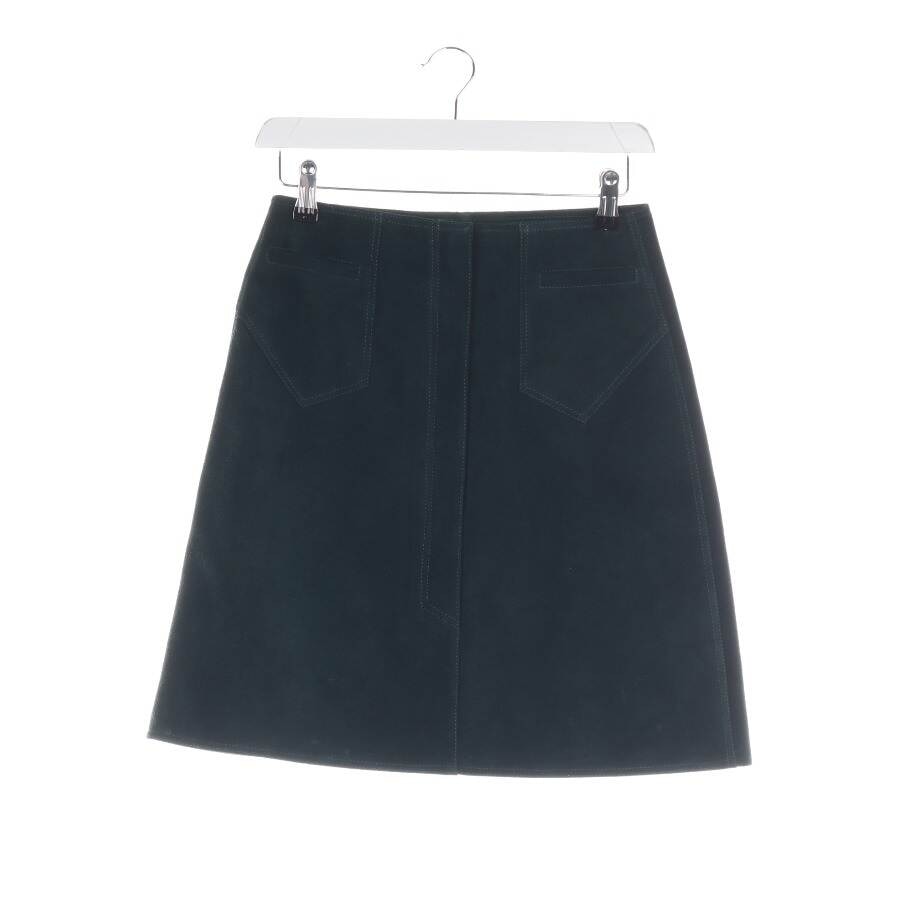 Image 1 of Leather Skirt XS Dark Green in color Green | Vite EnVogue