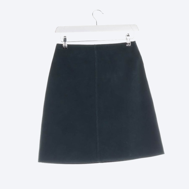 Image 2 of Leather Skirt XS Dark Green in color Green | Vite EnVogue