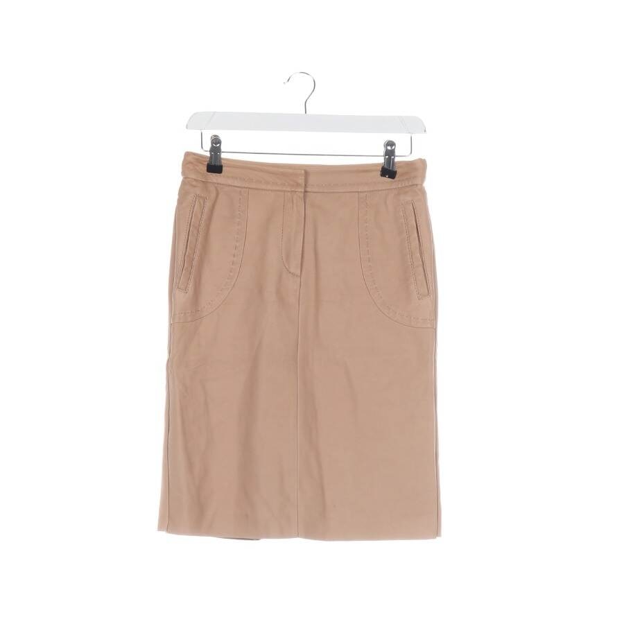 Image 1 of Leather Skirt 38 Light Brown in color Brown | Vite EnVogue