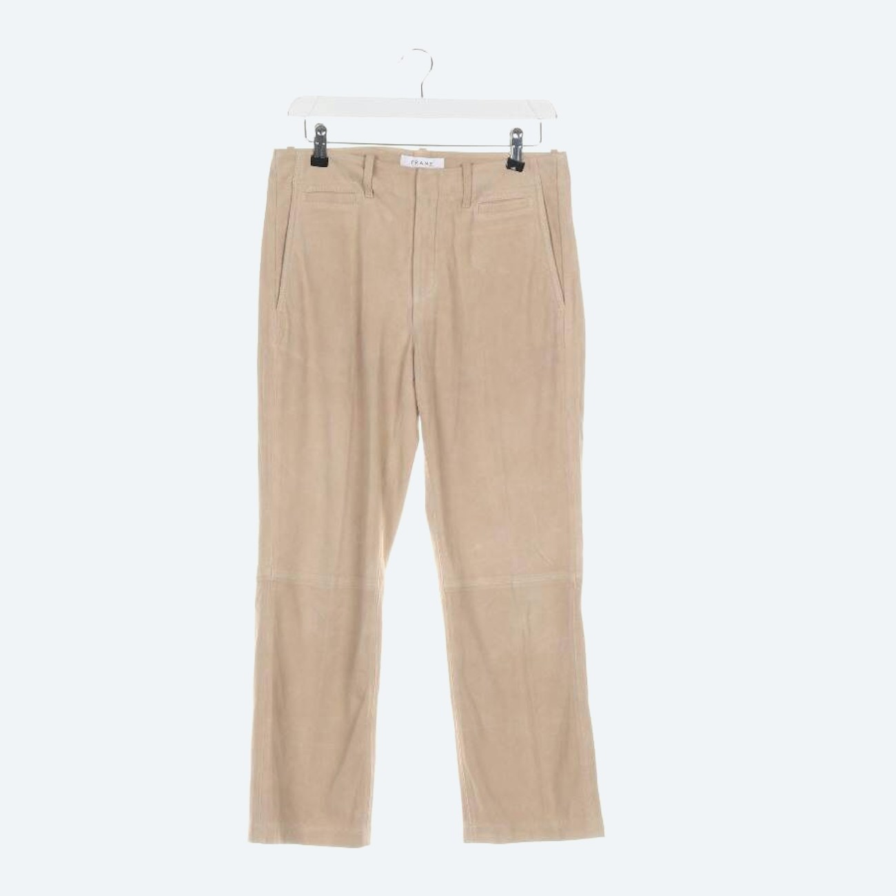 Image 1 of Leather Pants XS Beige in color White | Vite EnVogue