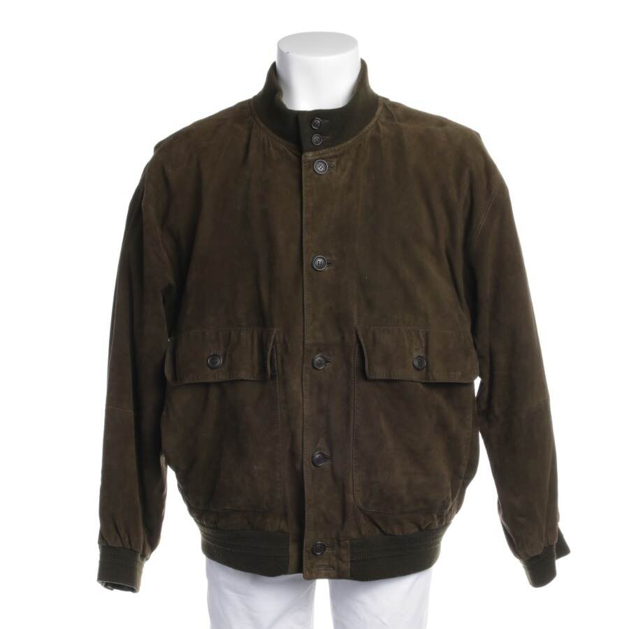 Image 1 of Leather Jacket 25 Darkgreen in color Green | Vite EnVogue