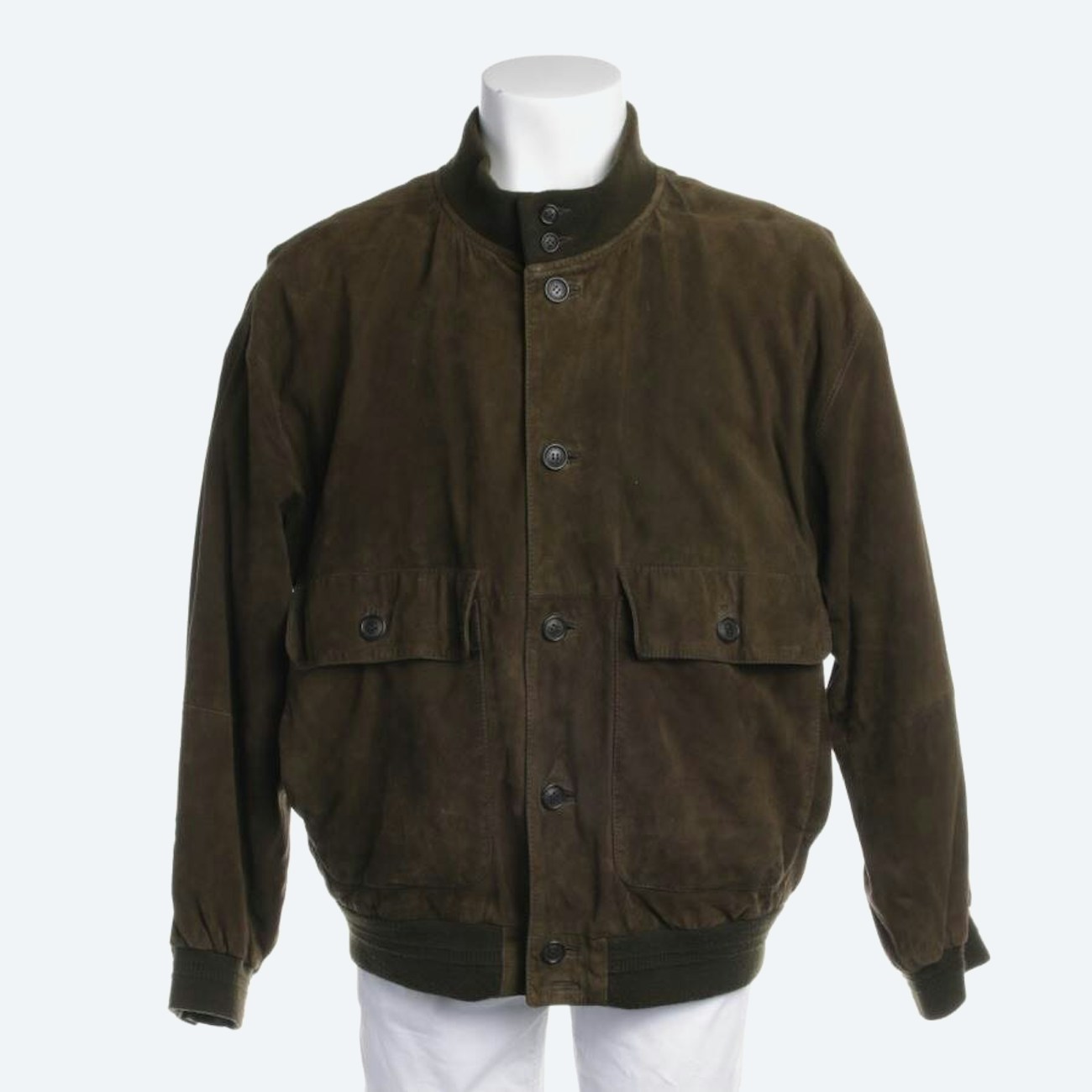 Image 1 of Leather Jacket 25 Darkgreen in color Green | Vite EnVogue
