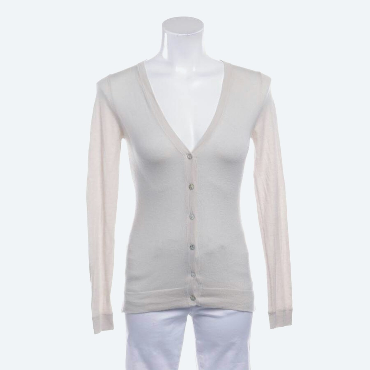 Image 1 of Cashmere Cardigan S White in color White | Vite EnVogue