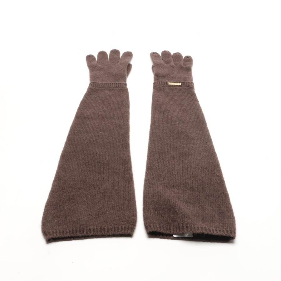 Image 1 of Wool Gloves Dark brown in color Brown | Vite EnVogue