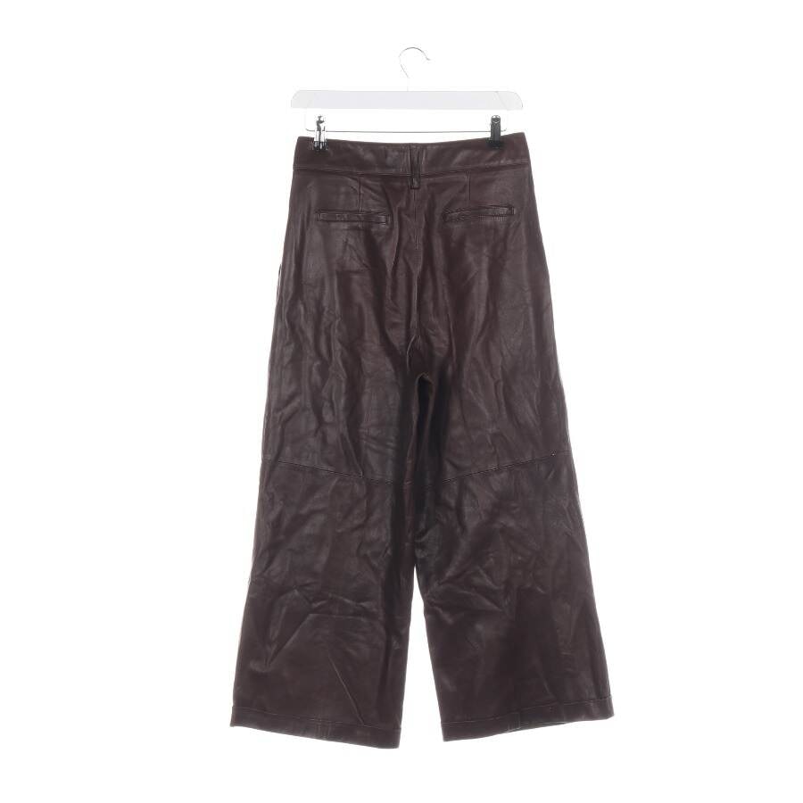 Image 2 of Leather Pants 34 Dark Brown in color Brown | Vite EnVogue