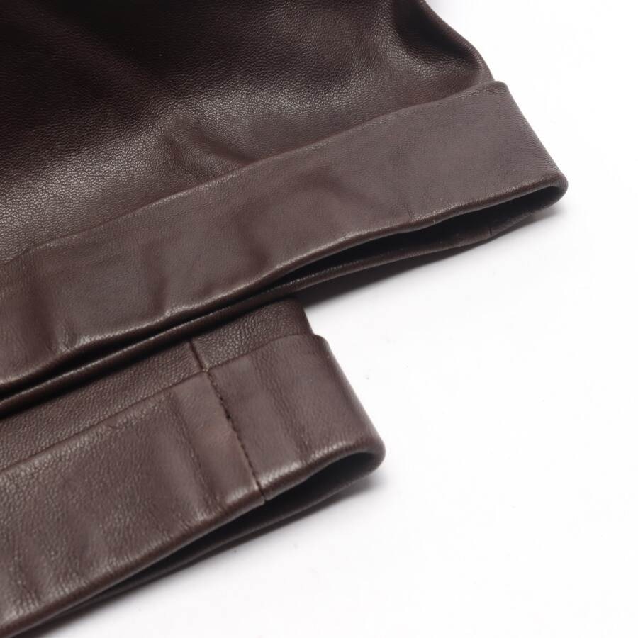 Image 3 of Leather Pants 34 Dark Brown in color Brown | Vite EnVogue