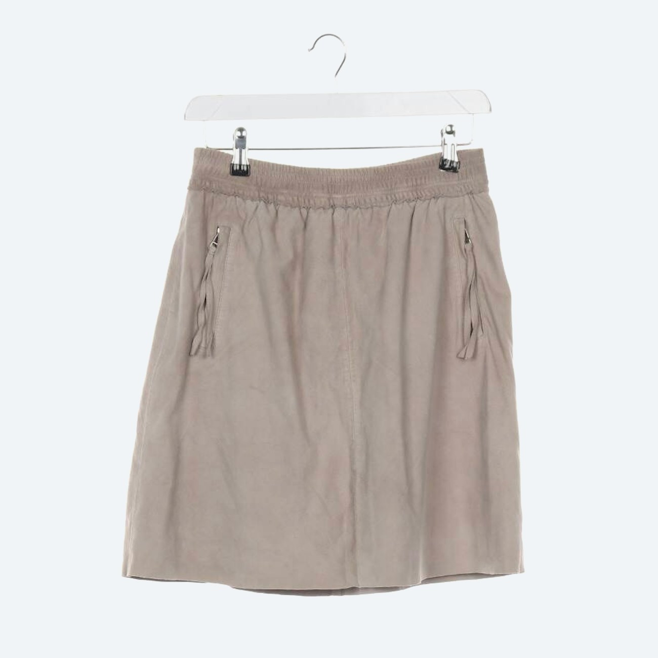 Image 1 of Leather Skirt 36 Beige in color White | Vite EnVogue