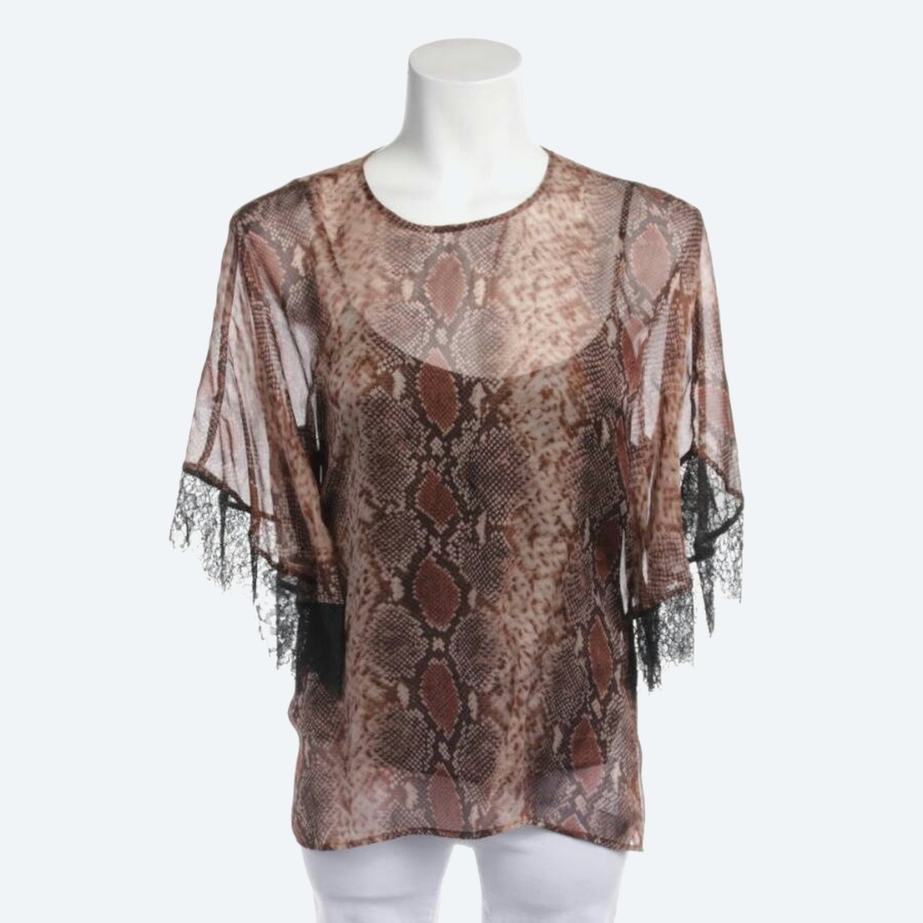 Image 1 of Silk Blouse 36 Brown in color Brown | Vite EnVogue