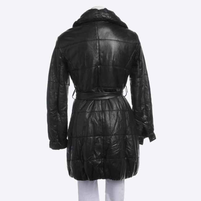 Image 2 of Leather Coat 38 Black in color Black | Vite EnVogue
