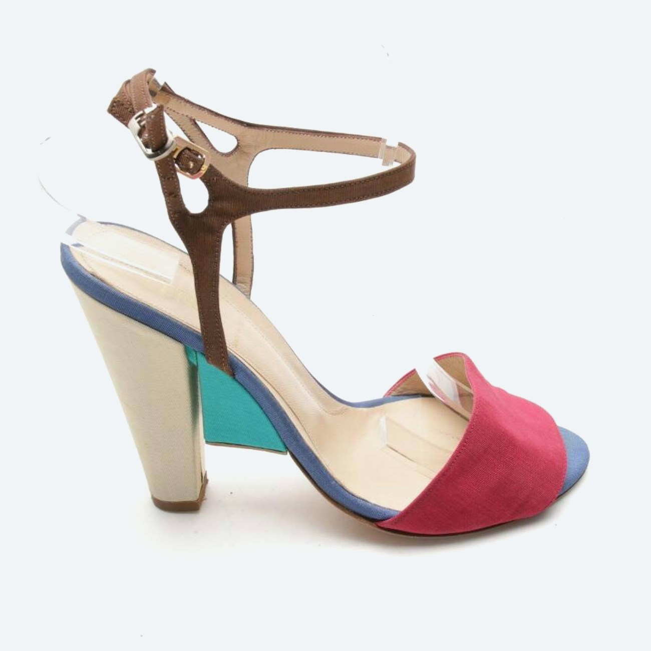Image 1 of Heeled Sandals EUR 39 Multicolored in color Multicolored | Vite EnVogue