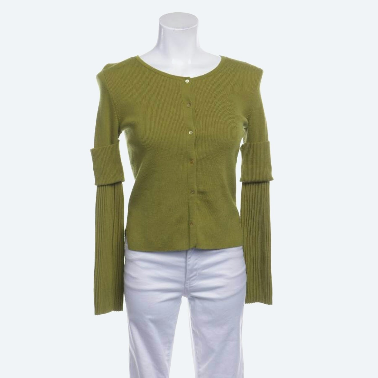 Image 1 of Cardigan 36 Yellowgreen in color Green | Vite EnVogue
