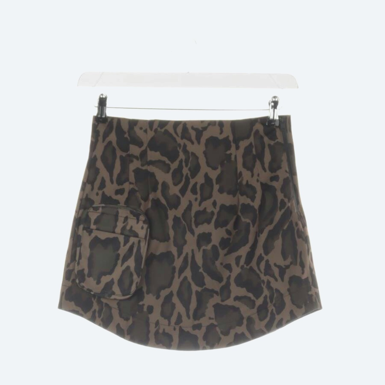 Image 1 of Mini Skirt XS Olive Green in color Green | Vite EnVogue