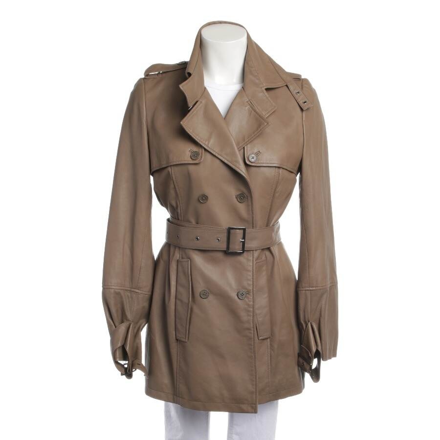 Image 1 of Leather Coat 36 Brown in color Brown | Vite EnVogue