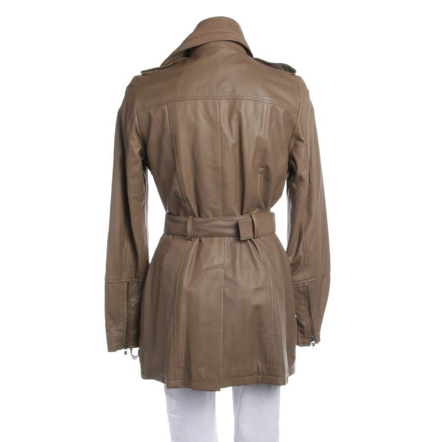 Image 2 of Leather Coat 36 Brown in color Brown | Vite EnVogue