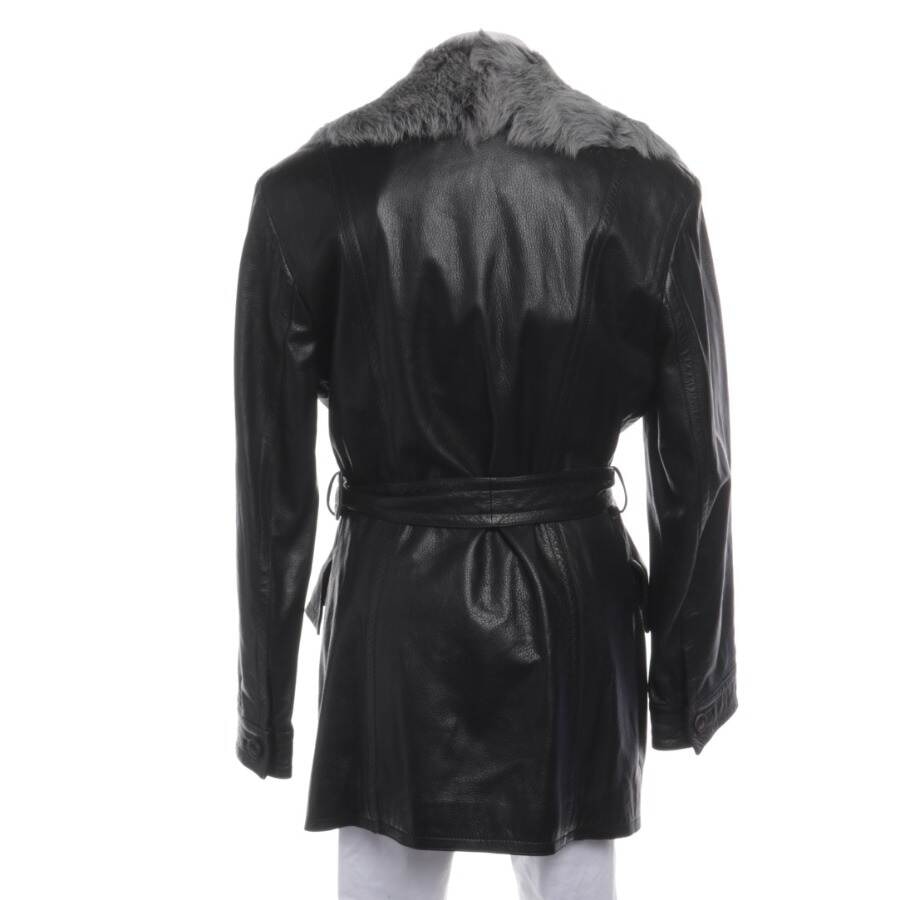 Image 2 of Leather Coat 40 Black in color Black | Vite EnVogue