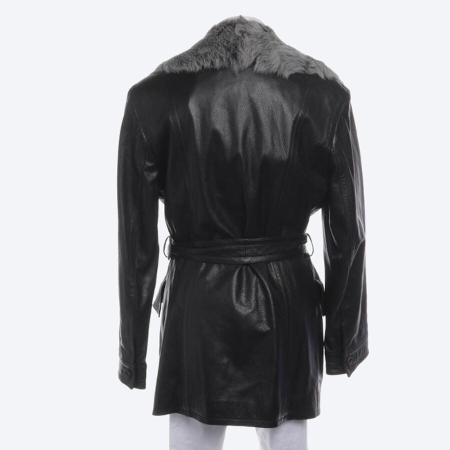 Image 2 of Leather Coat 40 Black in color Black | Vite EnVogue