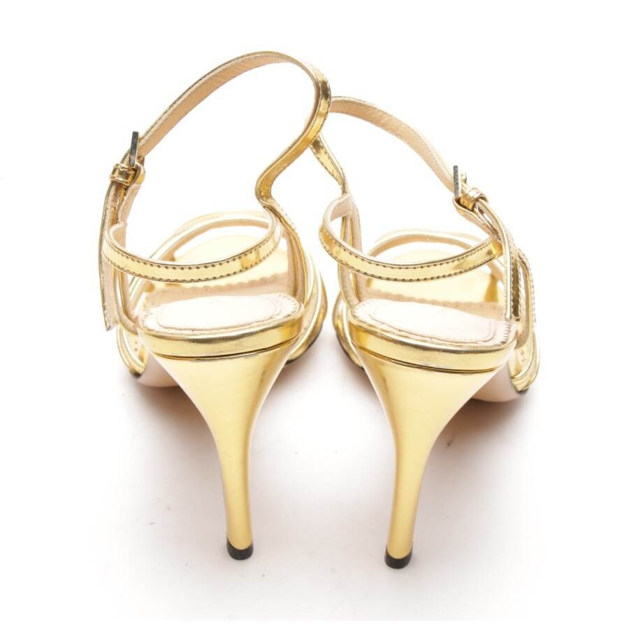 Image 3 of Heeled Sandals EUR 36 Gold in color Metallic | Vite EnVogue
