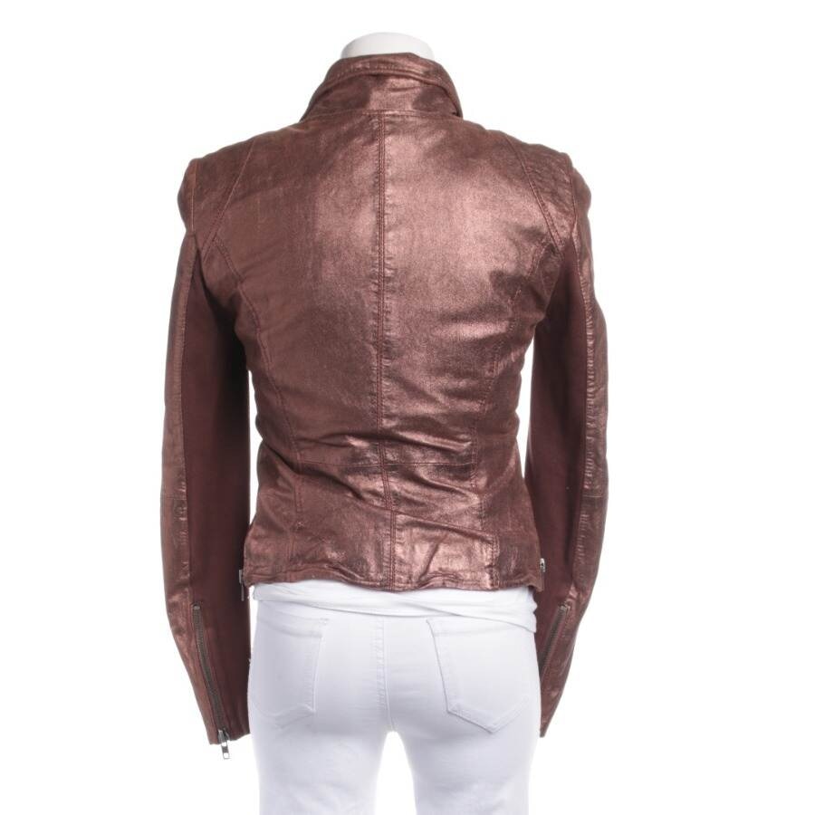 Image 2 of LeatherJacket 34 Rose Gold in color Metallic | Vite EnVogue