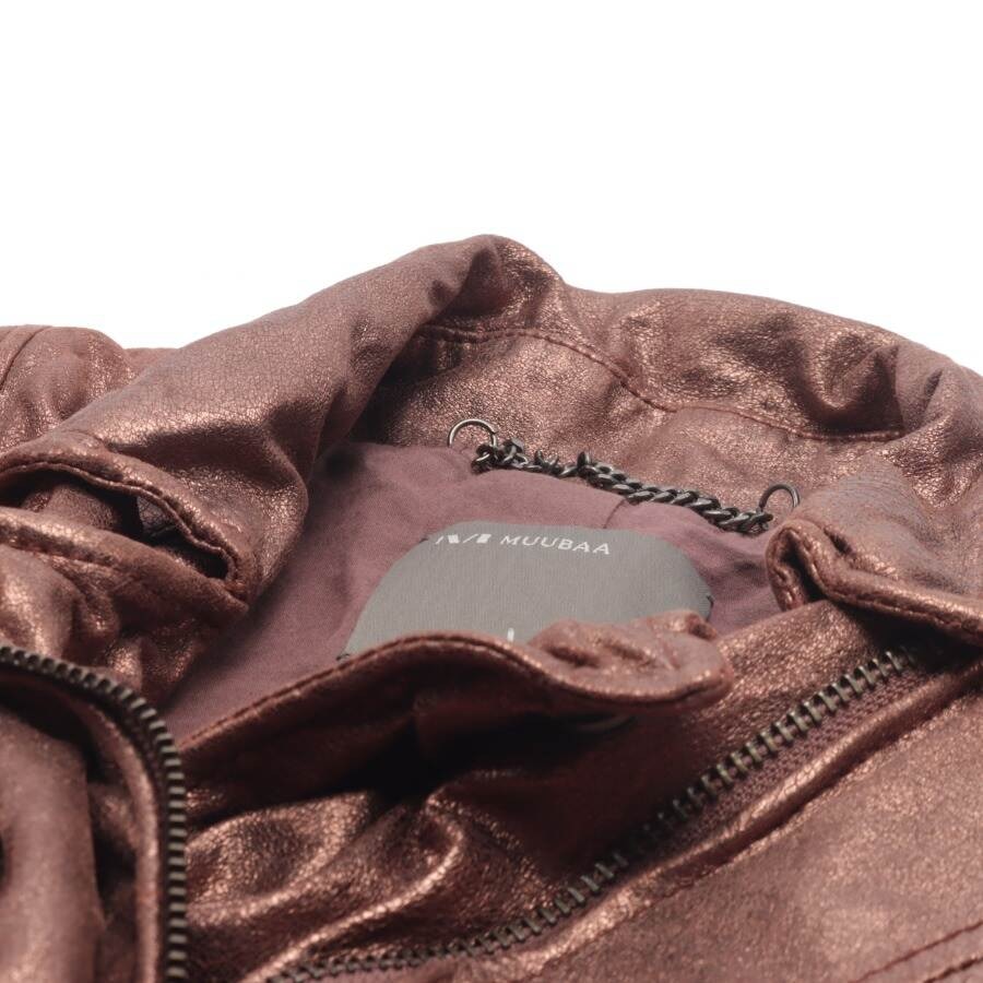 Image 3 of LeatherJacket 34 Rose Gold in color Metallic | Vite EnVogue