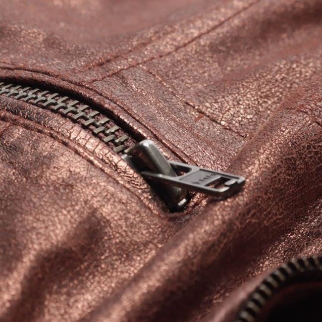 Image 4 of LeatherJacket 34 Rose Gold in color Metallic | Vite EnVogue