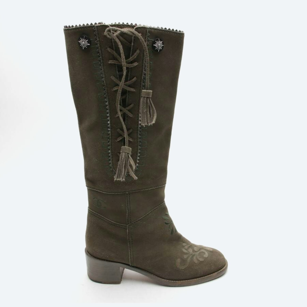 Image 1 of Boots EUR 40.5 Green in color Green | Vite EnVogue