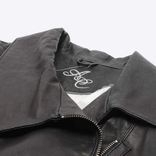 Image 3 of Leather Coat 40 Black in color Black | Vite EnVogue