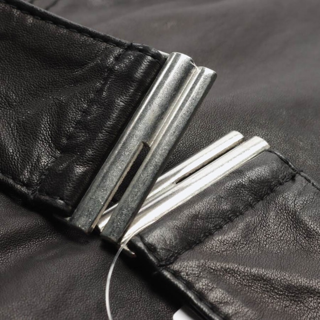 Image 4 of Leather Coat 40 Black in color Black | Vite EnVogue