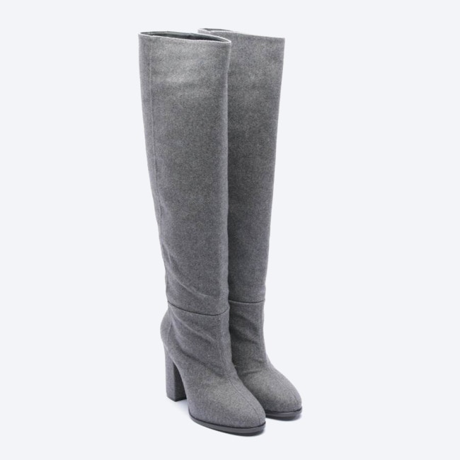 Image 2 of Overknee Boots EUR38 Gray in color Gray | Vite EnVogue