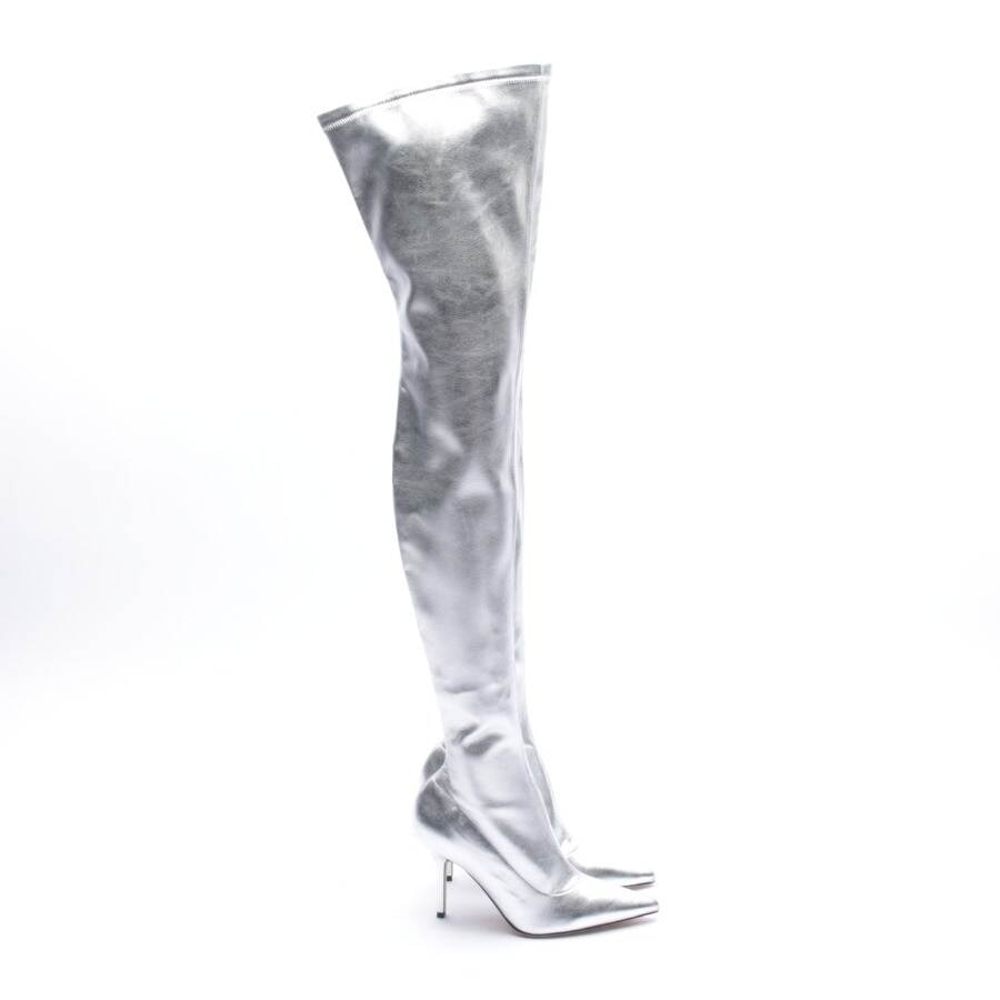 Image 1 of Overknee Boots EUR 37 Silver in color Metallic | Vite EnVogue