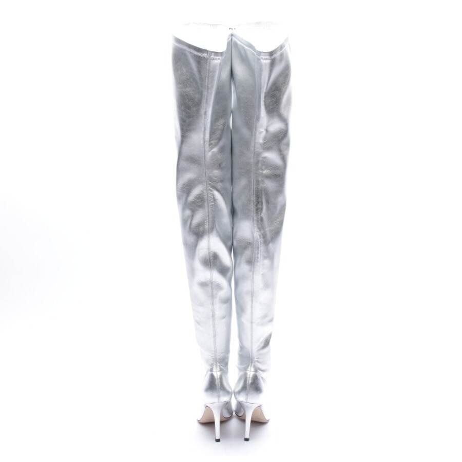 Image 4 of Overknee Boots EUR 37 Silver in color Metallic | Vite EnVogue