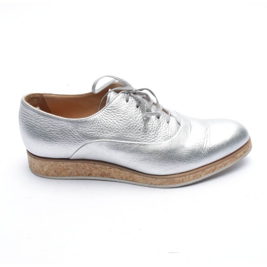 Image 1 of Lace-Up Shoes EUR38 Silver in color Metallic | Vite EnVogue