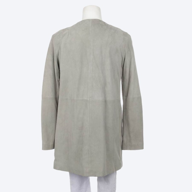 Image 2 of Leather Coat 38 Light Gray in color Gray | Vite EnVogue