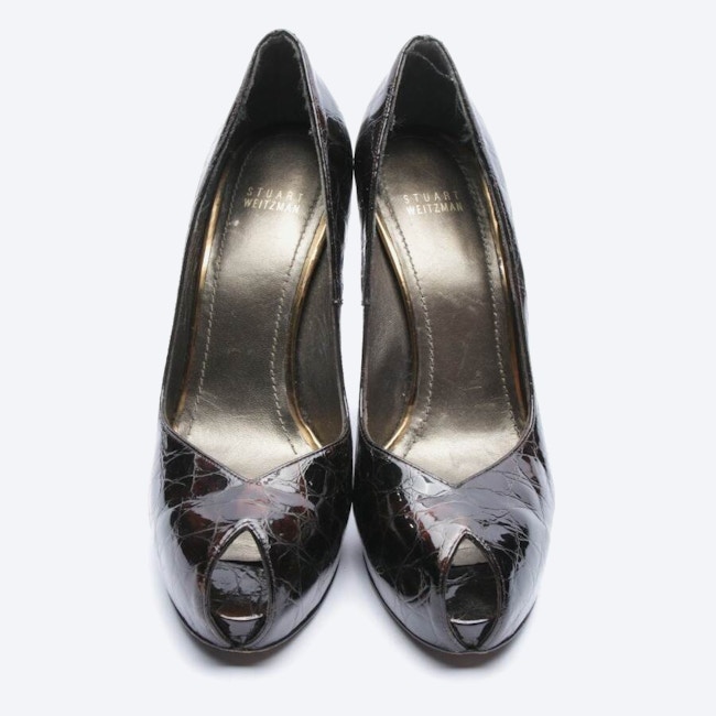Image 2 of Heeled Sandals EUR 39.5 Dark Brown in color Brown | Vite EnVogue