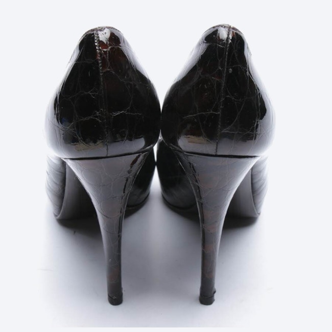 Image 3 of Heeled Sandals EUR 39.5 Dark Brown in color Brown | Vite EnVogue