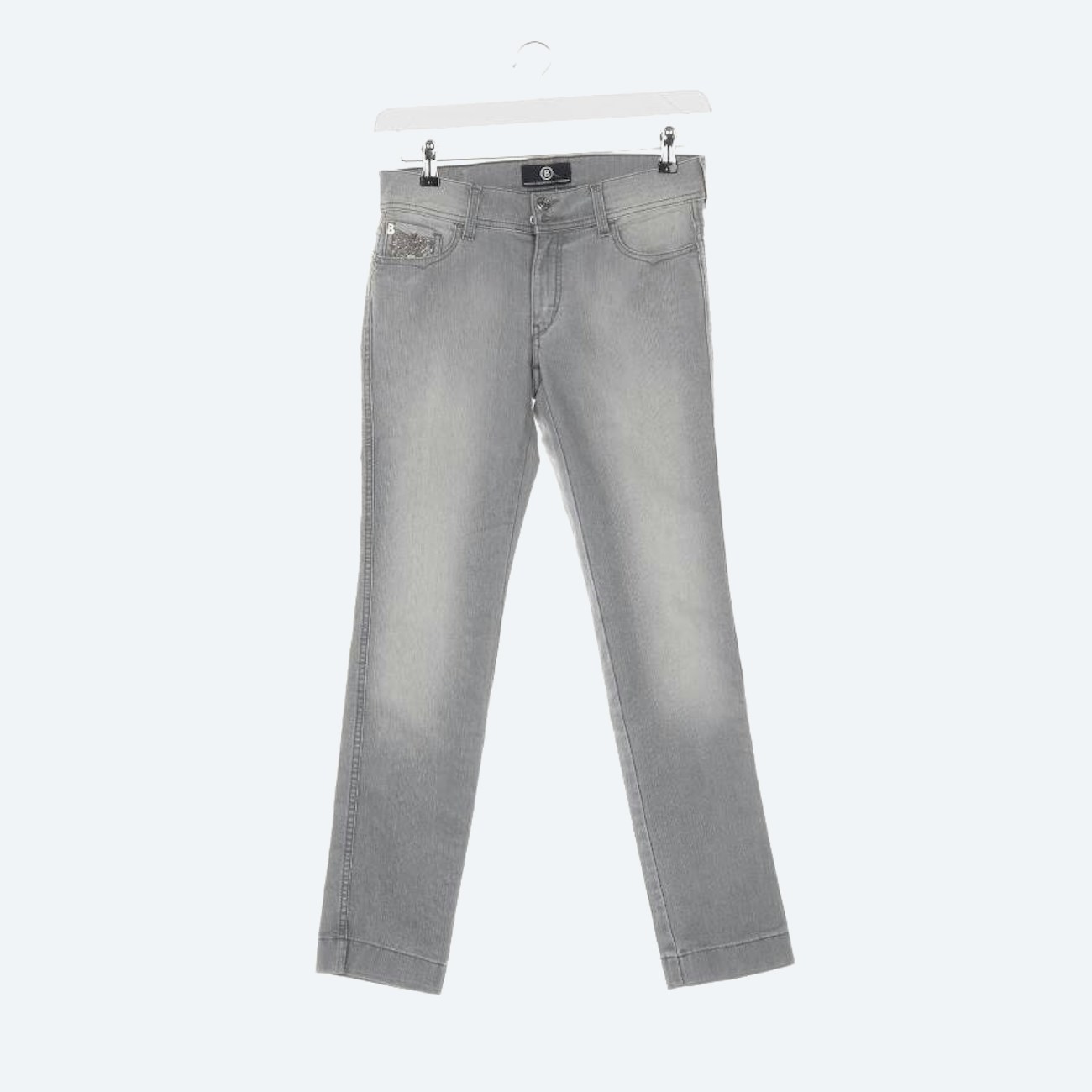 Image 1 of Jeans Straight Fit 38 Light Gray in color Gray | Vite EnVogue
