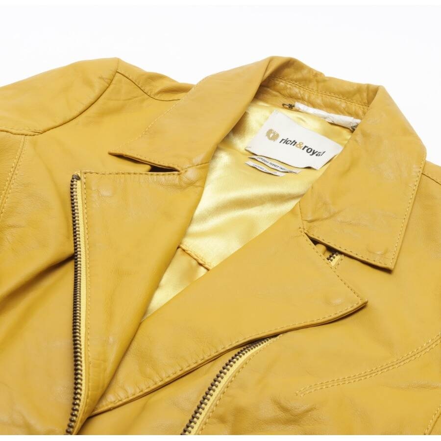 Image 3 of LeatherJacket 38 Pastel Yellow in color Yellow | Vite EnVogue