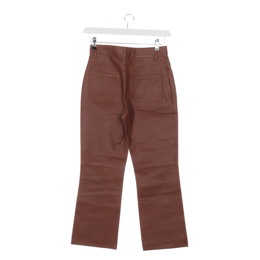 Image 2 of Leather Pants 34 Brown in color Brown | Vite EnVogue